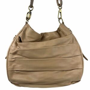 Christian Dior Beige Leather Hobo Bag Slouchy Shoulder Bag GHW Lambskin